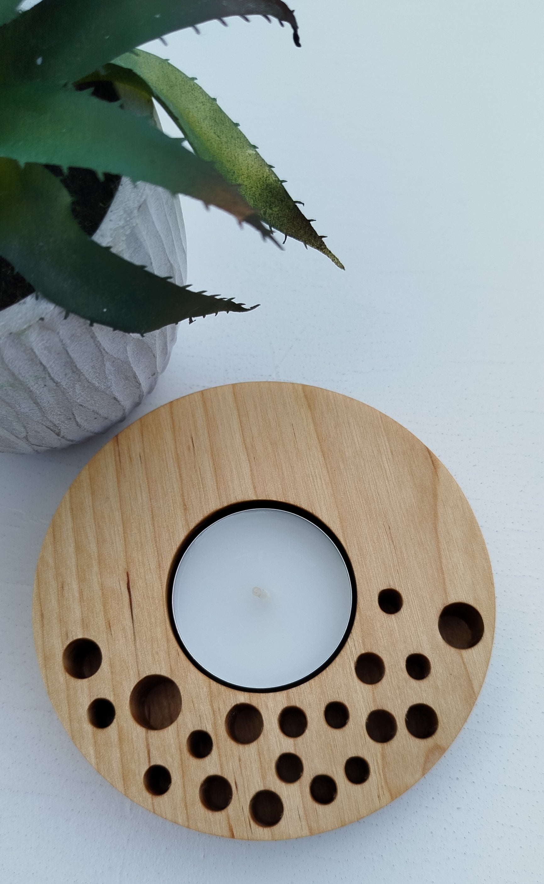 Telysholder med bobler