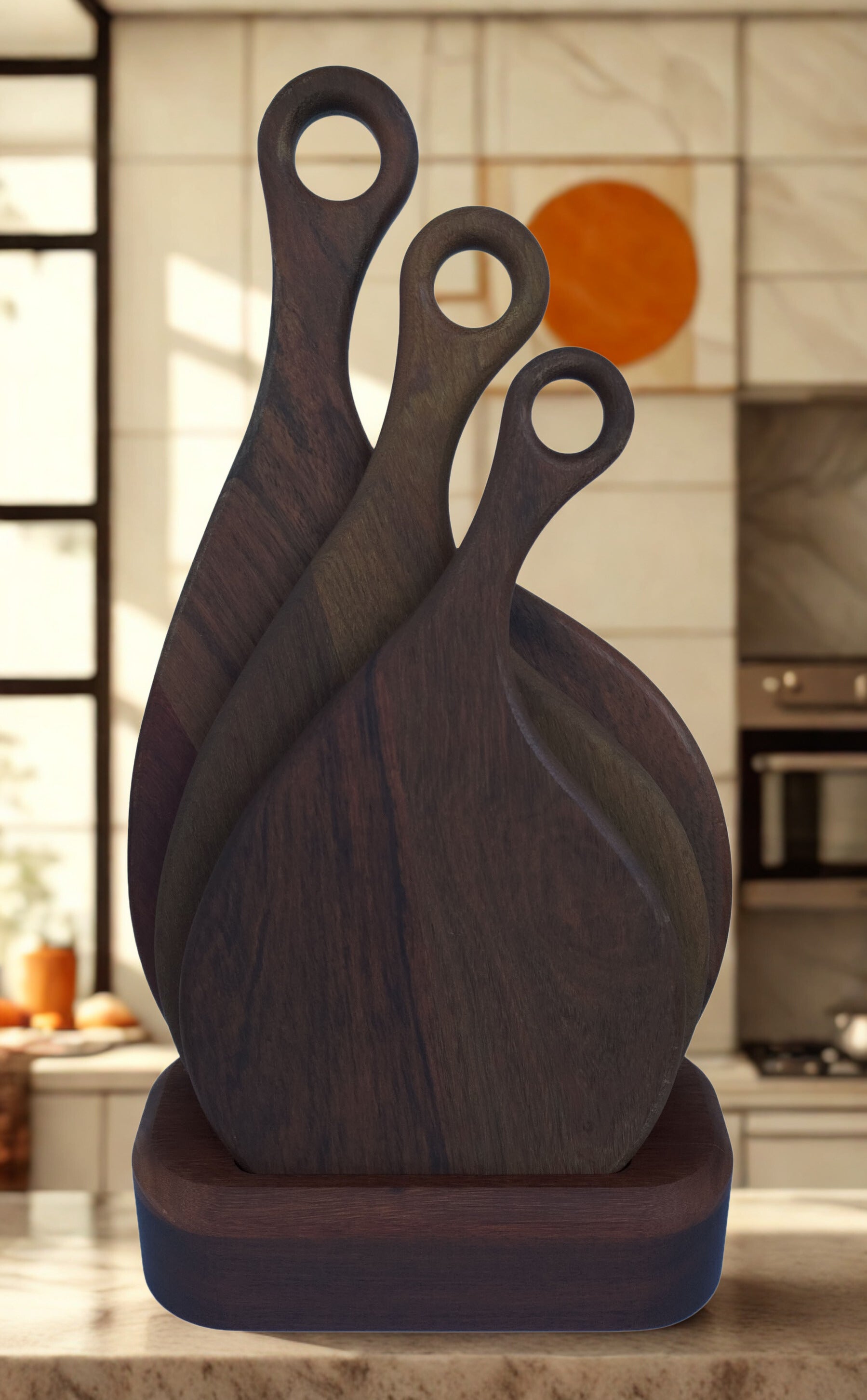 Brazilian walnut cutting board set