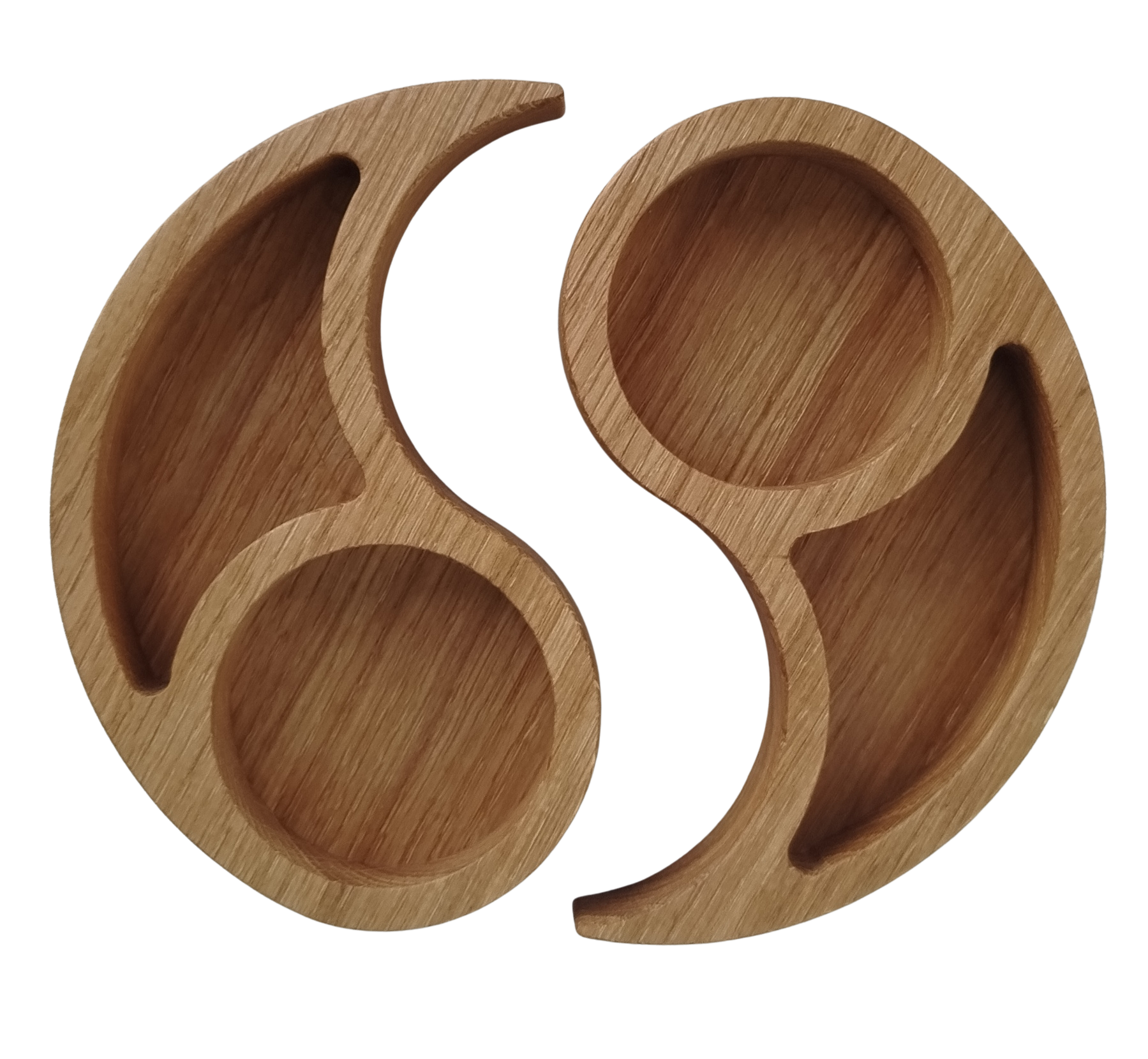 Balanse - todelt treskål i eik