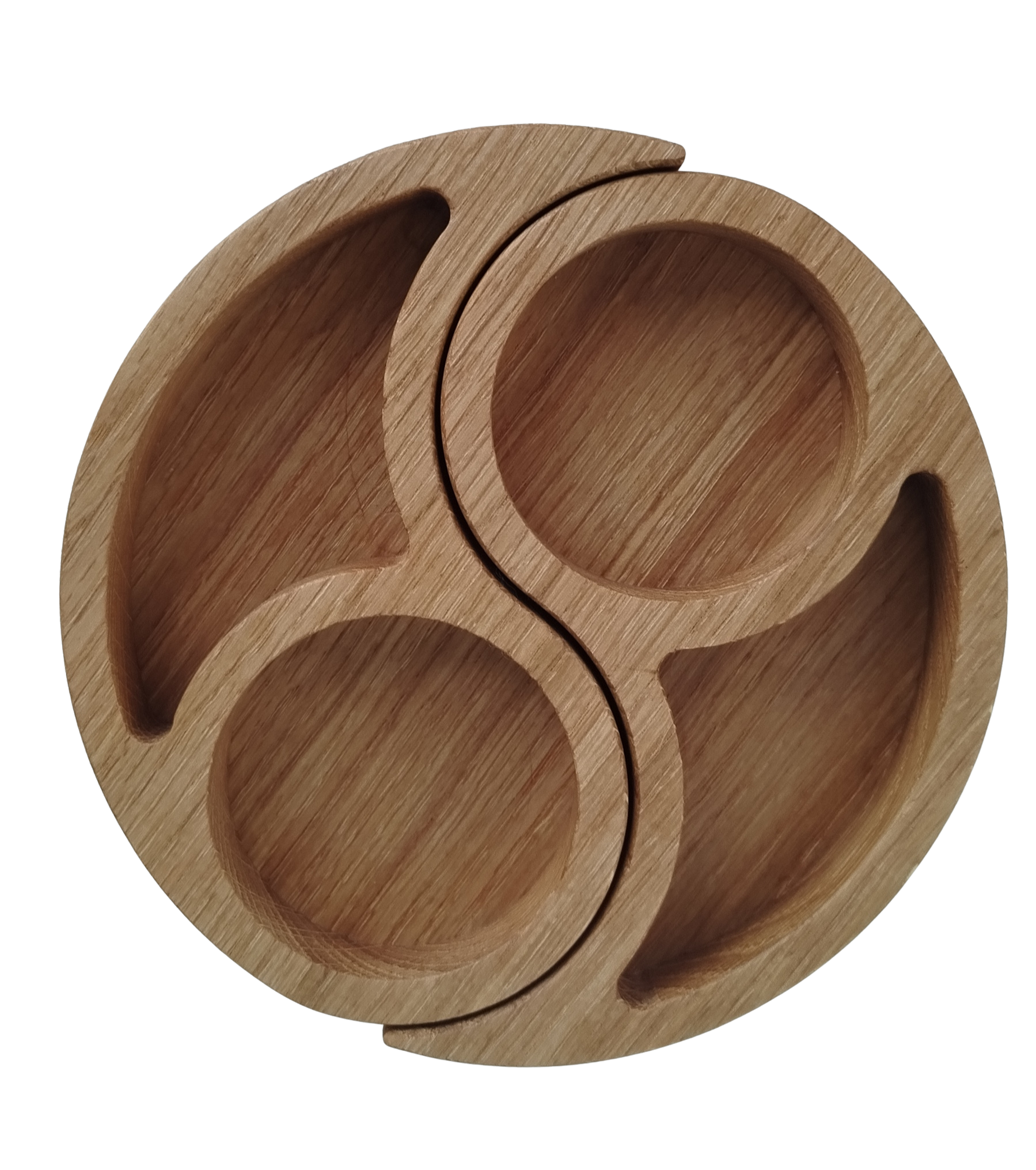 Balanse - todelt treskål i eik